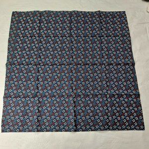 Fabric fat quarter Hemmed Bandana red white and blue stars on Navy  22.5 in
